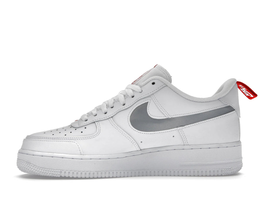 Nike Air Force 1 Low Reflective Swoosh White University Red