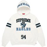 Supreme Rhinestone Eagle Hooded Sweatshirt White