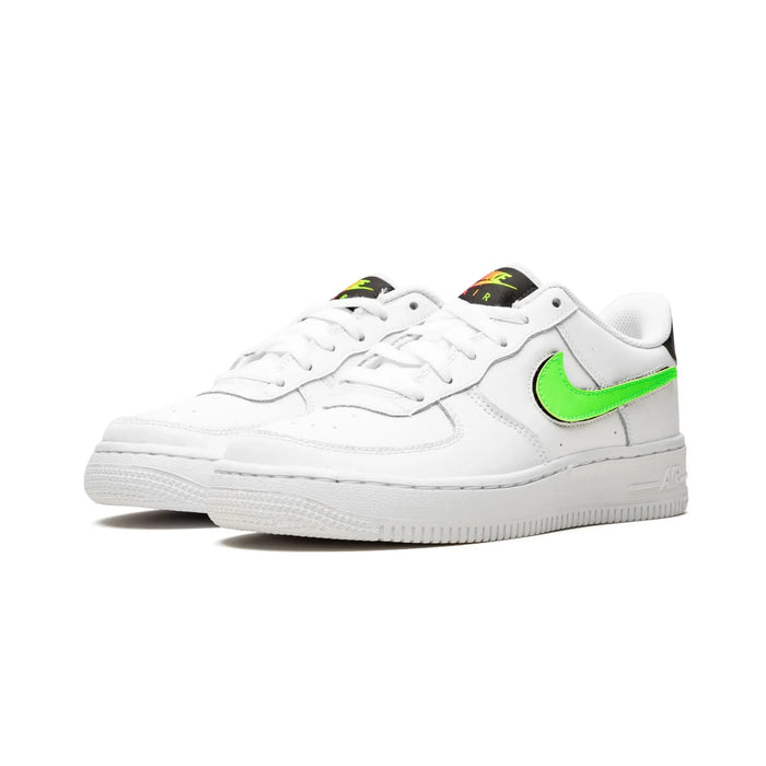 Air force 1 white/black/green strike velcro swoosh best sale