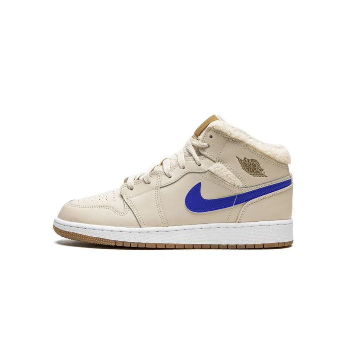 Jordan 1 Mid Utility Fleece Pearl White (GS)