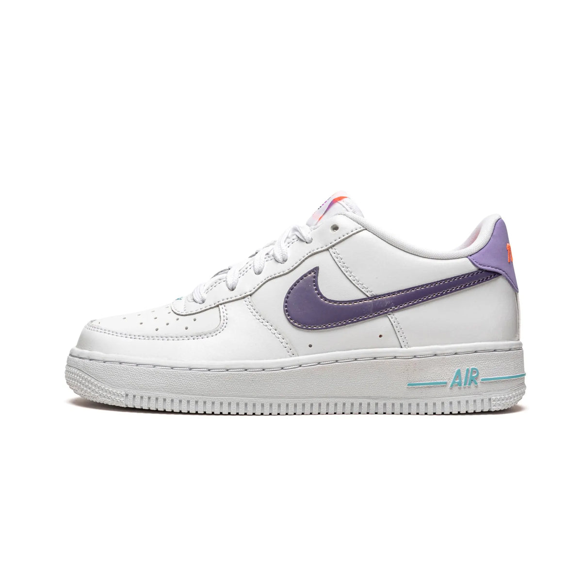 Nike Air Force 1 Low LV8 White Dark Purple GS SPIKE